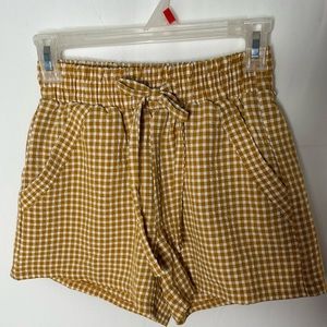 Sienna Sky Women’s ShortsYellow Mustard Gingham Check. XS